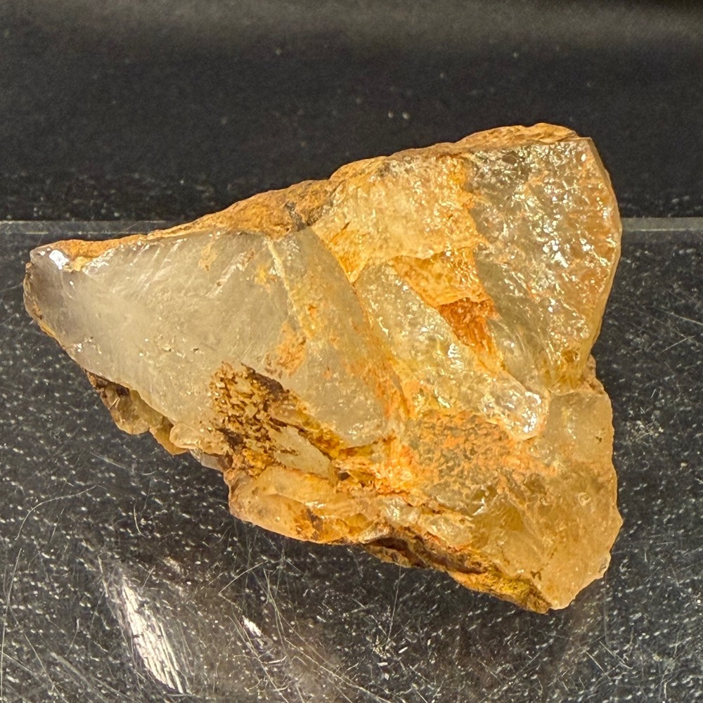 Natural Raw Quartz Crystal Cluster Specimen Limonite Inclusions Mineral 2.5"